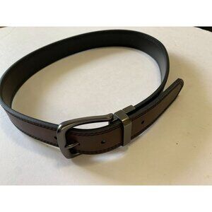 Kontoor Genuine Leather Mens Reversible 30/32 Belt Brown Black